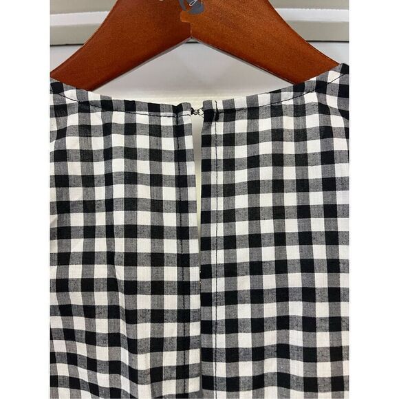 BCBGeneration Black & White Gingham Cut Out Wide Leg Jumpsuit Sz 10 NWT - Picture 9 of 11